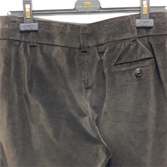 Armani Collezioni Brown Corduroy or Velvet Straight Leg Dress Pants, 6 - Picture 6 of 9